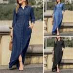 DENIM LONG DRESS